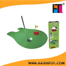 Novidade mini golf brinquedo toalete golfe